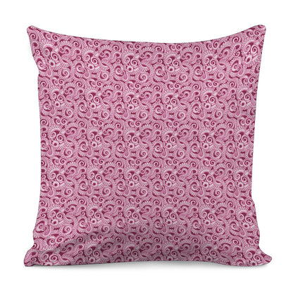 Pink Octopus Tentacles Pattern Print Pillow Cover