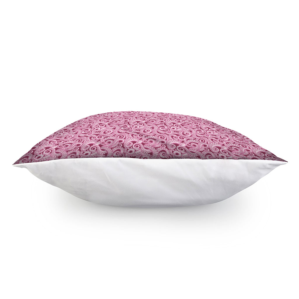 Pink Octopus Tentacles Pattern Print Pillow Cover