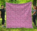 Pink Octopus Tentacles Pattern Print Quilt