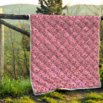 Pink Octopus Tentacles Pattern Print Quilt