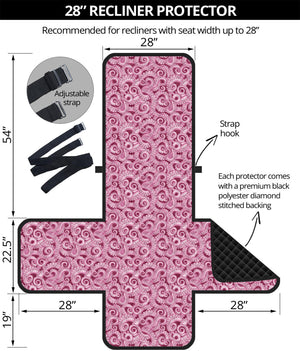 Pink Octopus Tentacles Pattern Print Recliner Protector