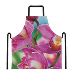 Pink Orchid Flower Print Apron