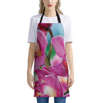 Pink Orchid Flower Print Apron