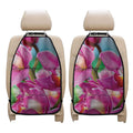Pink Orchid Flower Print Car Seat Organizers