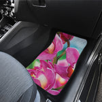 Pink Orchid Flower Print Front Car Floor Mats