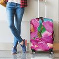 Pink Orchid Flower Print Luggage Cover