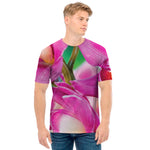 Pink Orchid Flower Print Men's T-Shirt