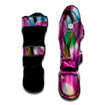 Pink Orchid Flower Print Muay Thai Shin Guard