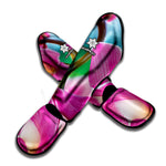 Pink Orchid Flower Print Muay Thai Shin Guard