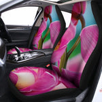 Pink Orchid Flower Print Universal Fit Car Seat Covers