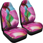 Pink Orchid Flower Print Universal Fit Car Seat Covers
