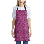 Pink Paisley Pattern Print Apron