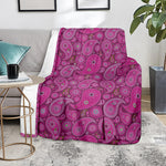 Pink Paisley Pattern Print Blanket