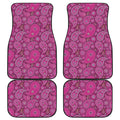 Pink Paisley Pattern Print Front and Back Car Floor Mats