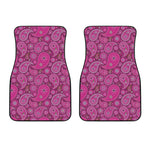 Pink Paisley Pattern Print Front Car Floor Mats