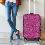 Pink Paisley Pattern Print Luggage Cover