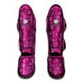 Pink Paisley Pattern Print Muay Thai Shin Guards