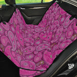 Pink Paisley Pattern Print Pet Car Back Seat Cover