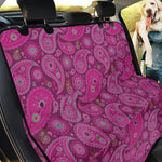 Pink Paisley Pattern Print Pet Car Back Seat Cover