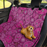 Pink Paisley Pattern Print Pet Car Back Seat Cover