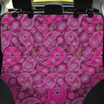 Pink Paisley Pattern Print Pet Car Back Seat Cover