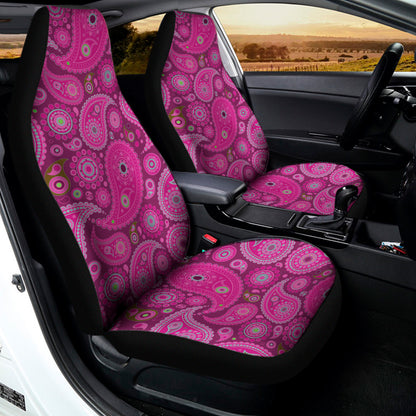 Pink Paisley Pattern Print Universal Fit Car Seat Covers