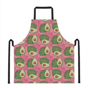 Pink Palm Leaf Avocado Print Apron