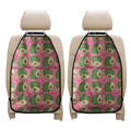 Pink Palm Leaf Avocado Print Car Seat Organizers