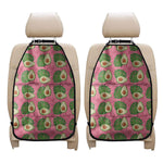 Pink Palm Leaf Avocado Print Car Seat Organizers