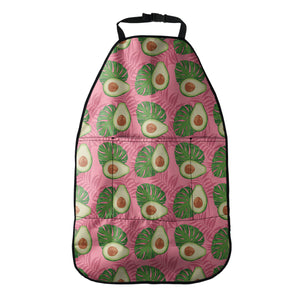 Pink Palm Leaf Avocado Print Car Seat Organizers