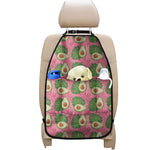 Pink Palm Leaf Avocado Print Car Seat Organizers