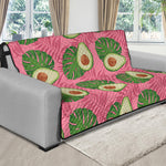 Pink Palm Leaf Avocado Print Futon Protector