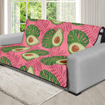 Pink Palm Leaf Avocado Print Futon Protector