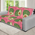 Pink Palm Leaf Avocado Print Futon Protector