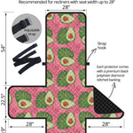 Pink Palm Leaf Avocado Print Recliner Protector