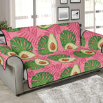 Pink Palm Leaf Avocado Print Sofa Protector