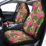 Pink Palm Leaf Avocado Print Universal Fit Car Seat Covers