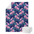 Pink Peony Floral Flower Pattern Print Blanket
