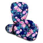 Pink Peony Floral Flower Pattern Print Boxing Gloves
