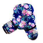 Pink Peony Floral Flower Pattern Print Boxing Gloves