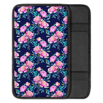 Pink Peony Floral Flower Pattern Print Car Center Console Cover