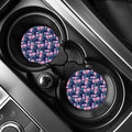 Pink Peony Floral Flower Pattern Print Car Coasters