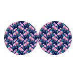Pink Peony Floral Flower Pattern Print Car Coasters