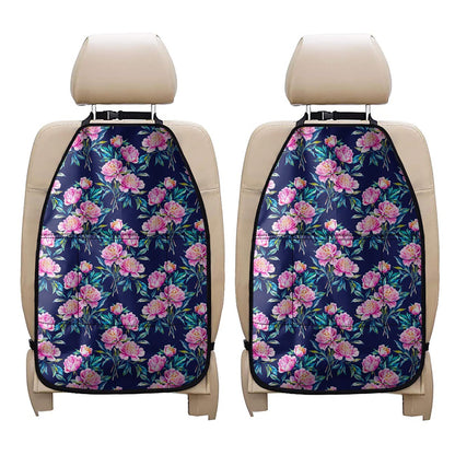 Pink Peony Floral Flower Pattern Print Car Seat Organizers