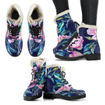 Pink Peony Floral Flower Pattern Print Comfy Boots GearFrost