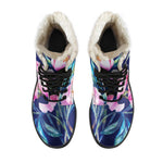 Pink Peony Floral Flower Pattern Print Comfy Boots GearFrost