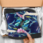 Pink Peony Floral Flower Pattern Print Comfy Boots GearFrost