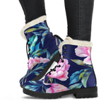 Pink Peony Floral Flower Pattern Print Comfy Boots GearFrost
