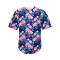 Pink Peony Floral Flower Pattern Print Men's Baseball Jersey