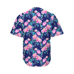 Pink Peony Floral Flower Pattern Print Men's Baseball Jersey